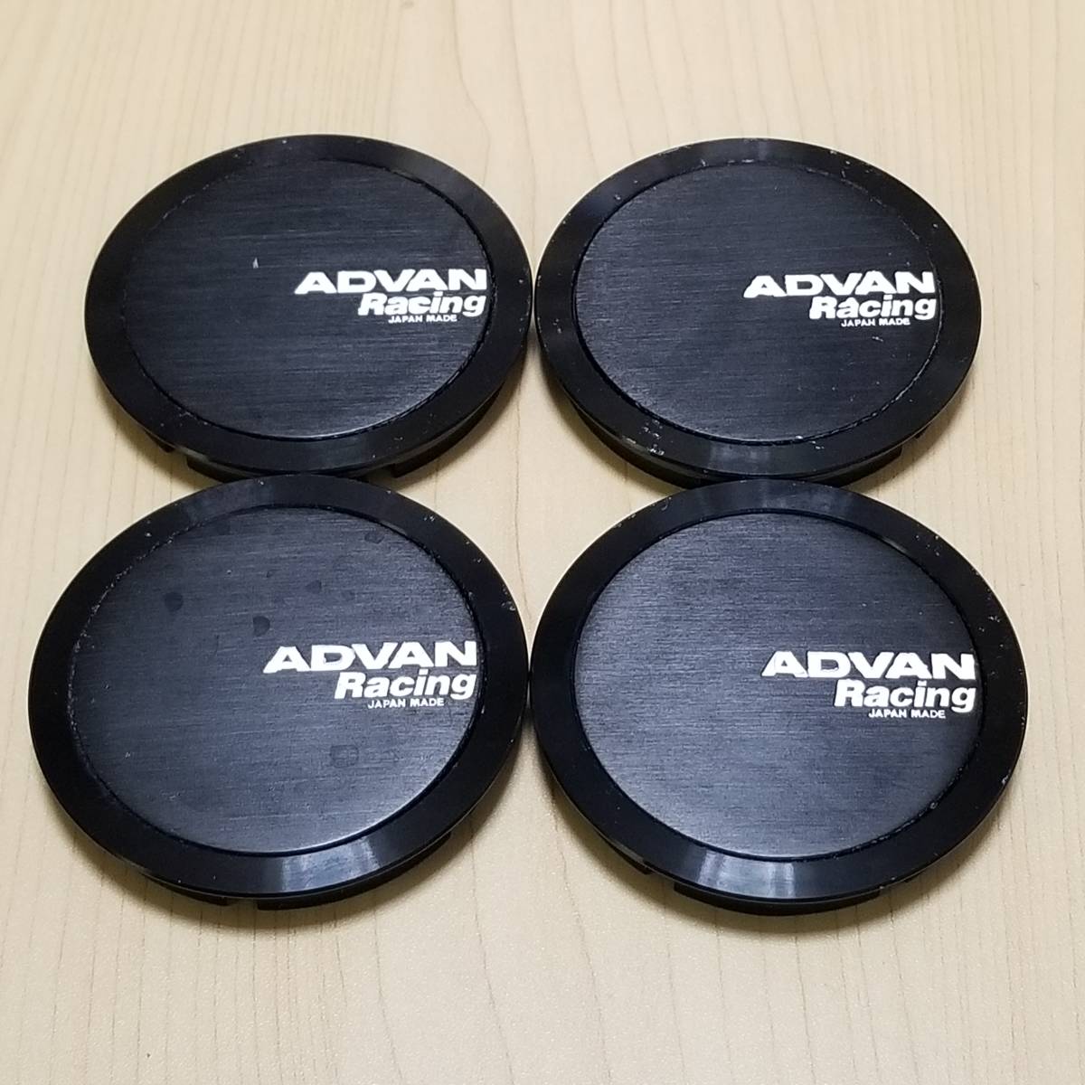 ADVAN Racing センターキャップ φ73mm ブラック フルフラット アドバン 