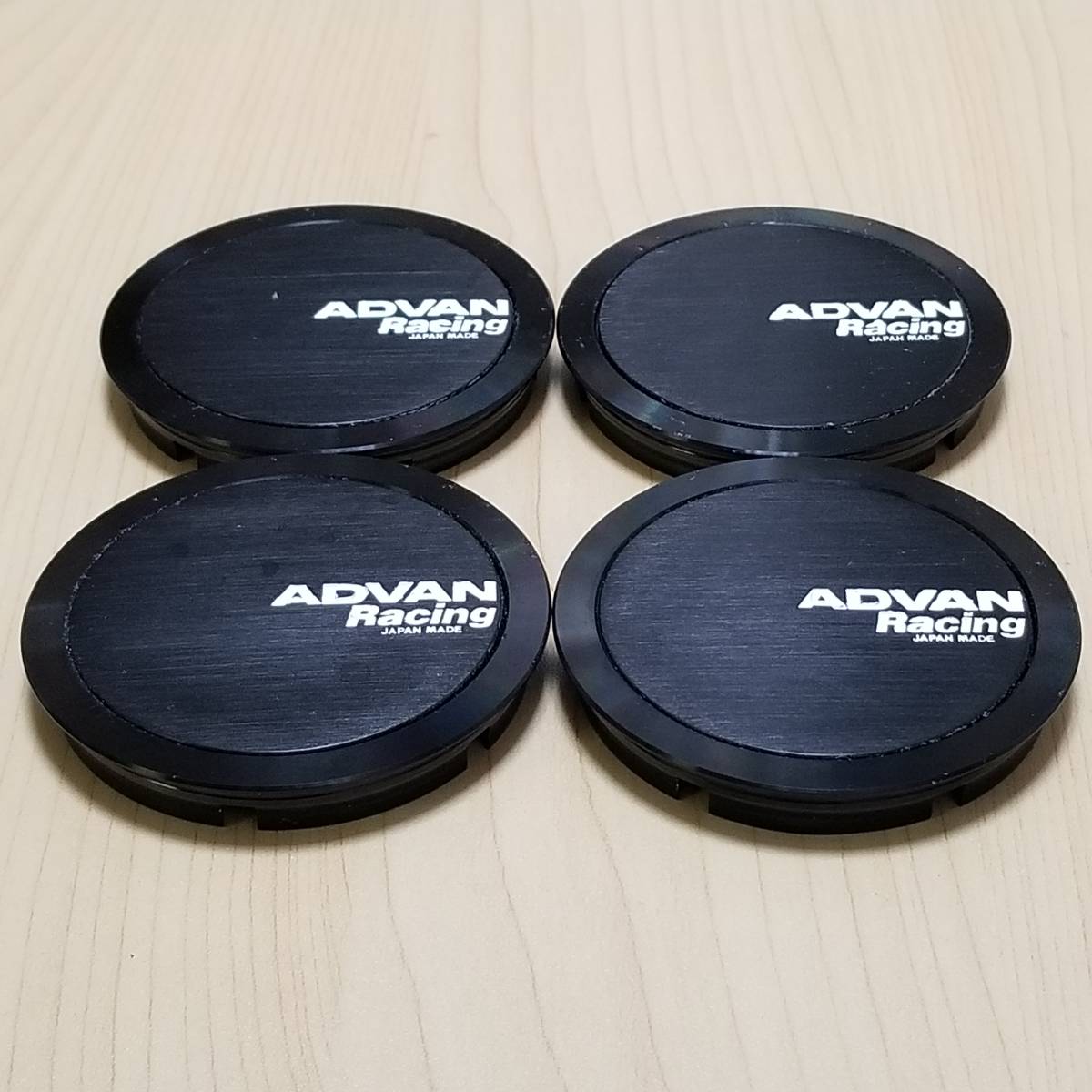 ADVAN Racing センターキャップ φ73mm ブラック フルフラット アドバン 