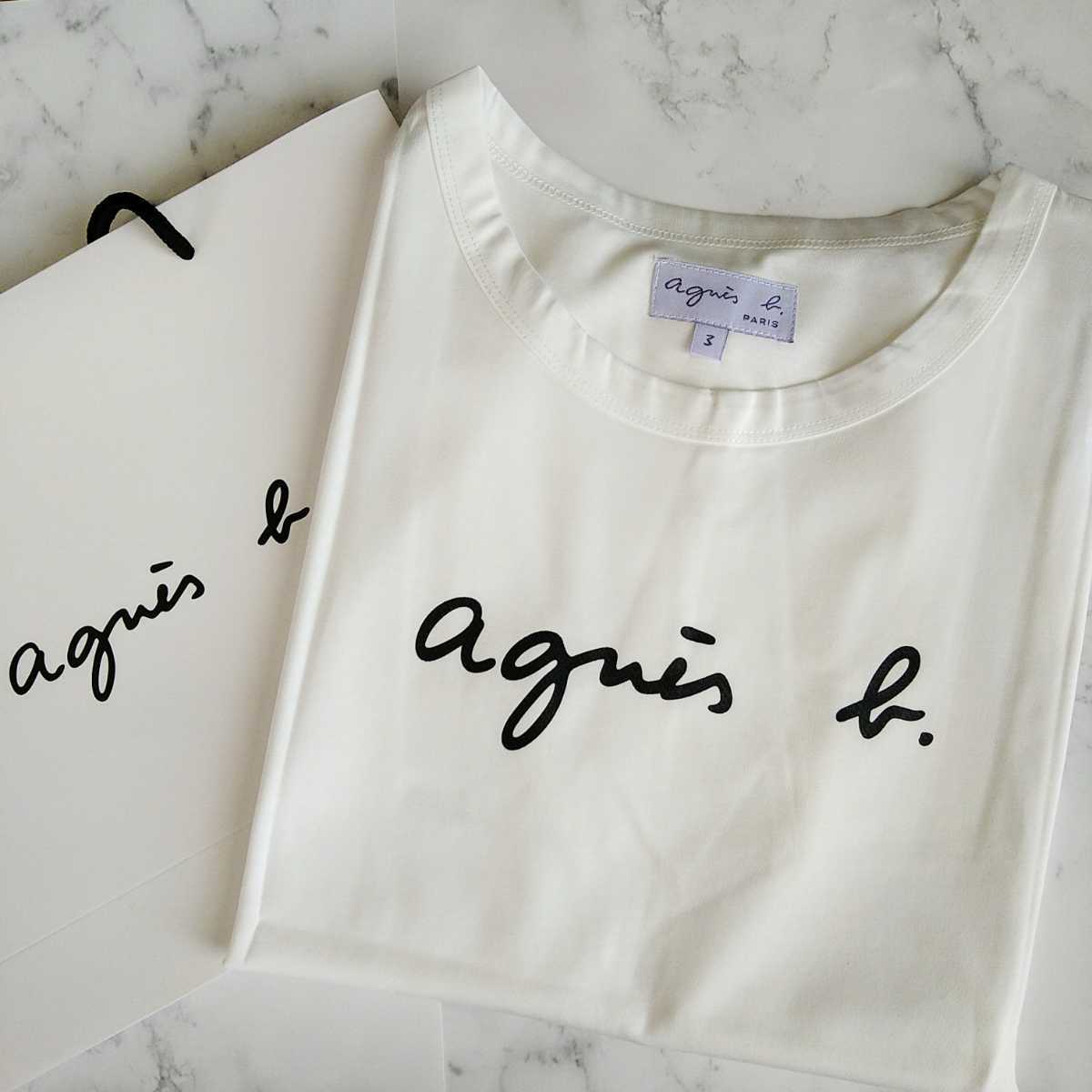アニエスベー Tシャツ agnes ロゴ b. 半袖 - ホワイト | 白 0 メンズ カットソー レディース アニエス・ベー 金
