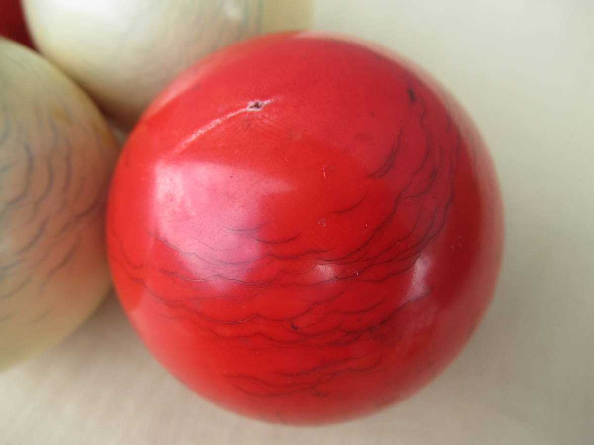 ☆ビリヤード 球 4個 1036g☆検索：象牙風 玉 み-03