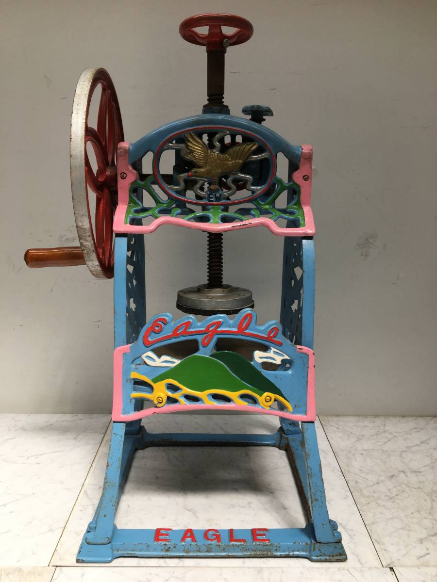 イーグル かき氷機 昭和レトロ 氷 業務用かき氷機　ジャンク かき氷機 1 業務用 EAGLE/イーグル 手動かき氷機 氷削機 アンティーク