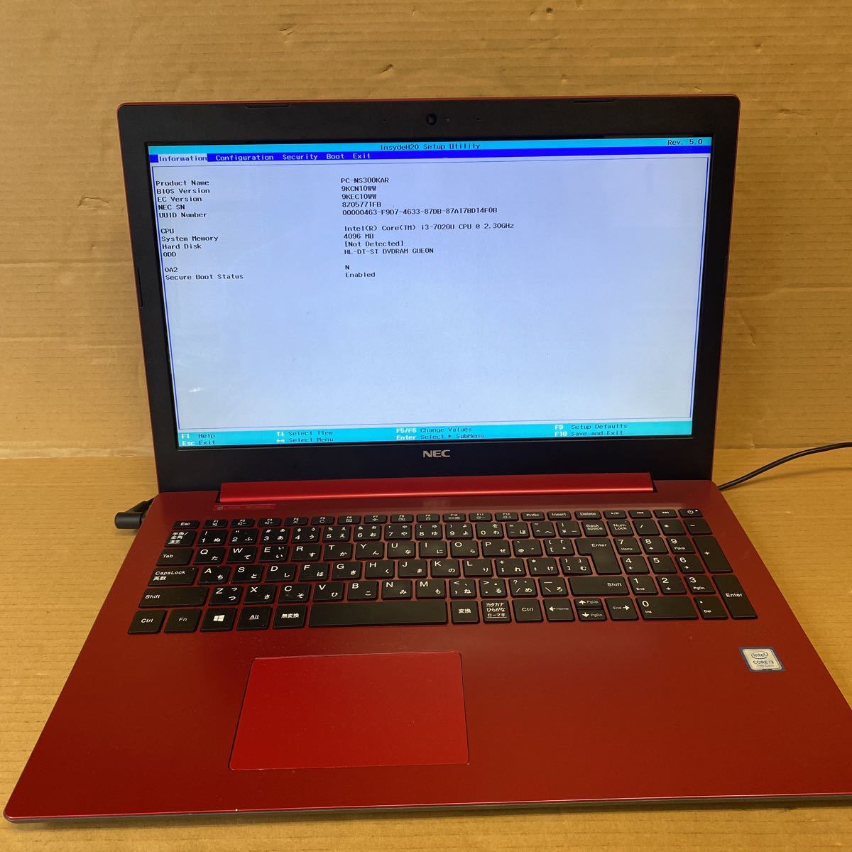【得価，定番人気】 NEC PC-NS300KAR-KS LAVIE NS300/K Core i3-7020U 2.30GHz 4GB ジャンク(15インチ～)｜売買されたオークション情報、yahooの商品情報をアーカイブ公開 - オークファン NEC