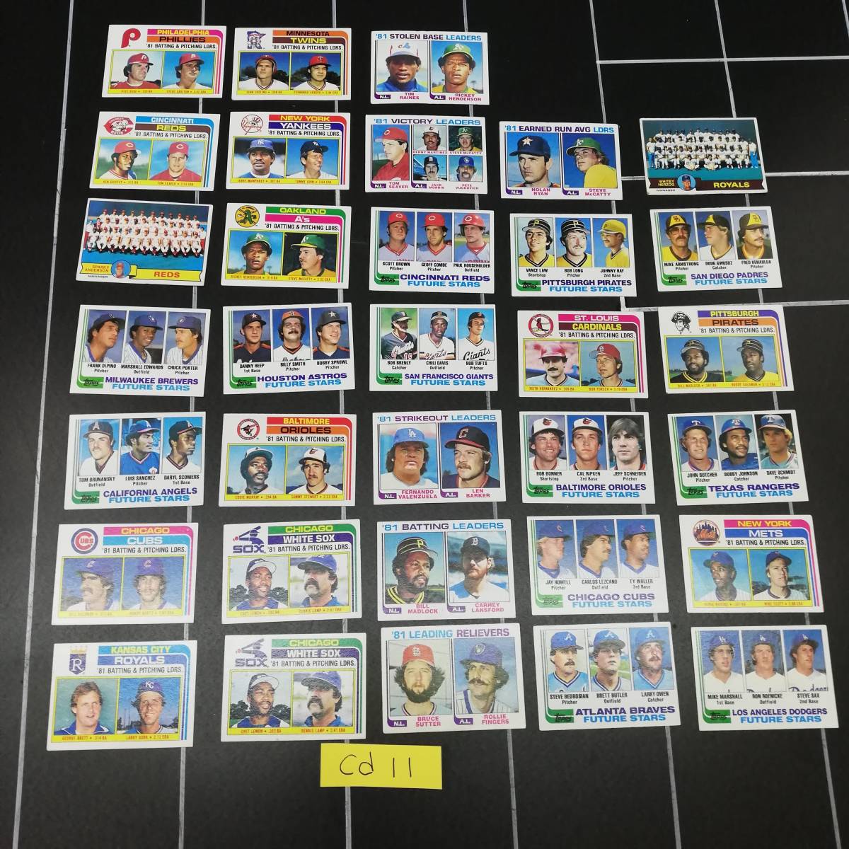 CD-11◇MLBカード33枚セットまとめて◇Topps◇トップス◇1981～1982  