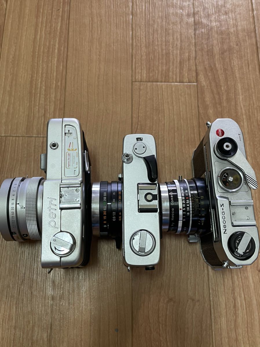 アンティークカメラ　KONICA C-35 NEOCA-S PETRI-RACER 3台セット C35 Konica 35mm SIZE=3 000000 AF