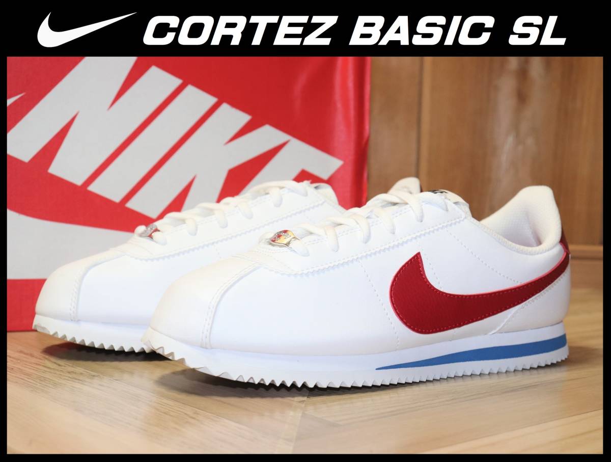 即決【未使用】 NIKE ★ CORTEZ BASIC SL (GS) 24cm ★ ナイキ コルテッツ ベーシック トリコロール 904764-103