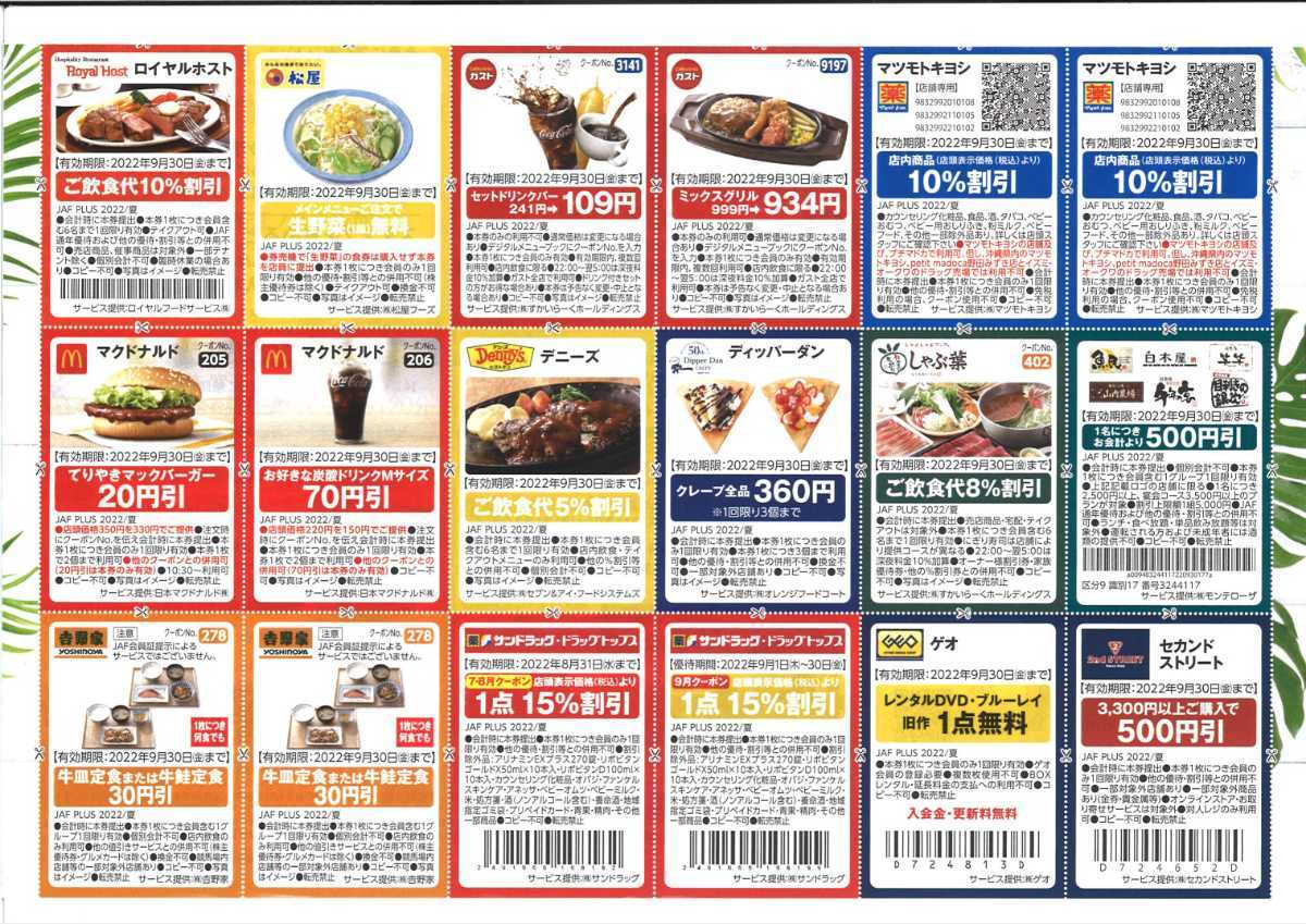 【JAFクーポン】2022年夏号_2