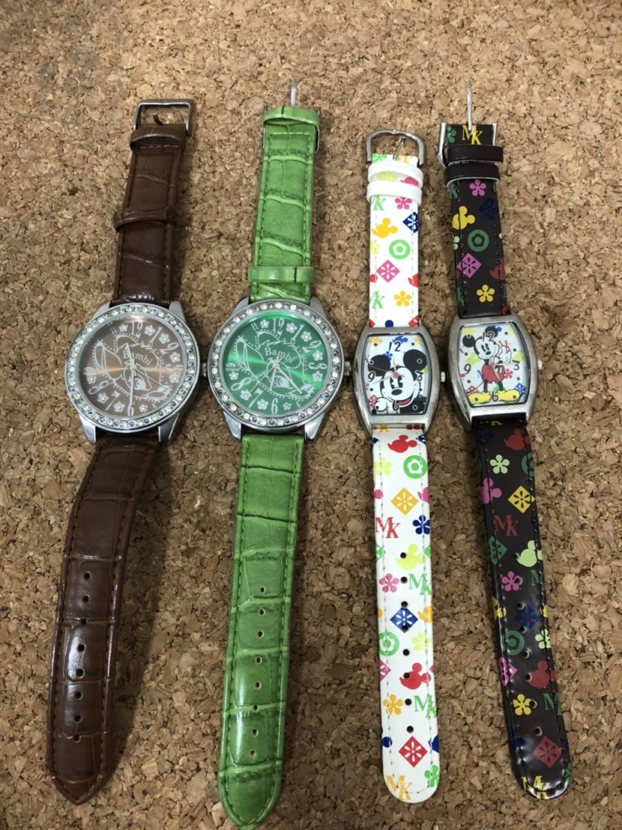 1円スタート ディズニー ペアウォッチ ミッキー バンビ 4点まとめ クォーツ カップル ディズニーランド ディズニーシー ミッキーマウス 売買されたオークション情報 Yahooの商品情報をアーカイブ公開 オークファン Aucfan Com