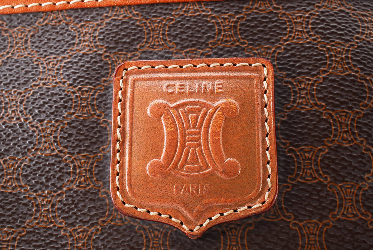 1円スタート】CELINE ヴィンテージ セリーヌ マカダム ブラゾン PVC