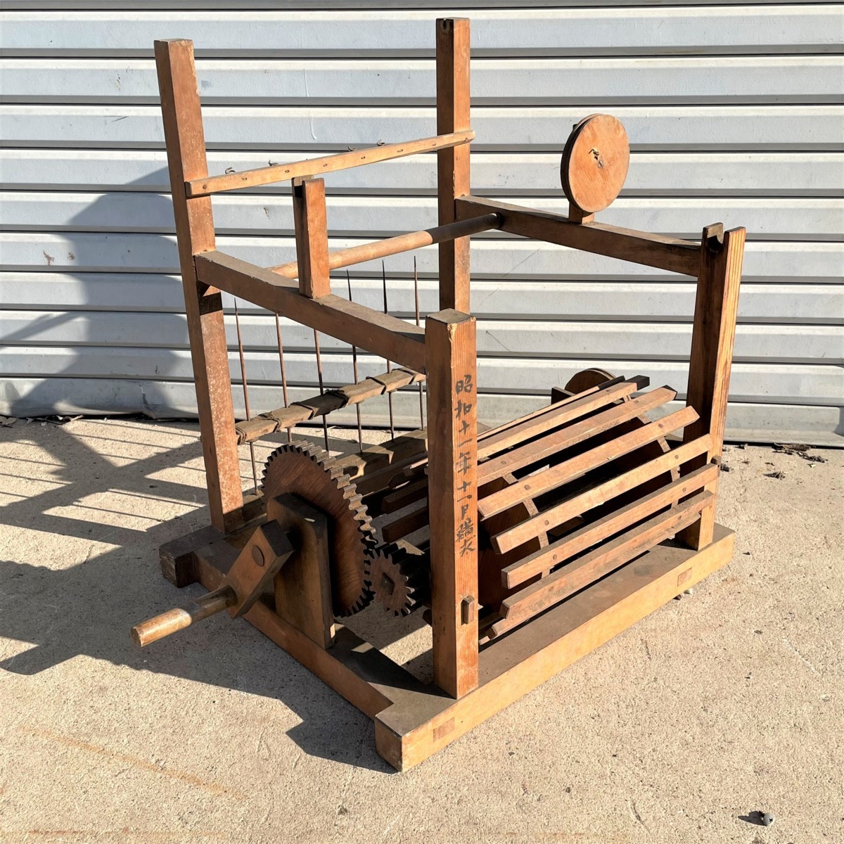 ta10 蔵出し 希少 レトロ 手動 手回し式 糸巻機 木製 農機具 