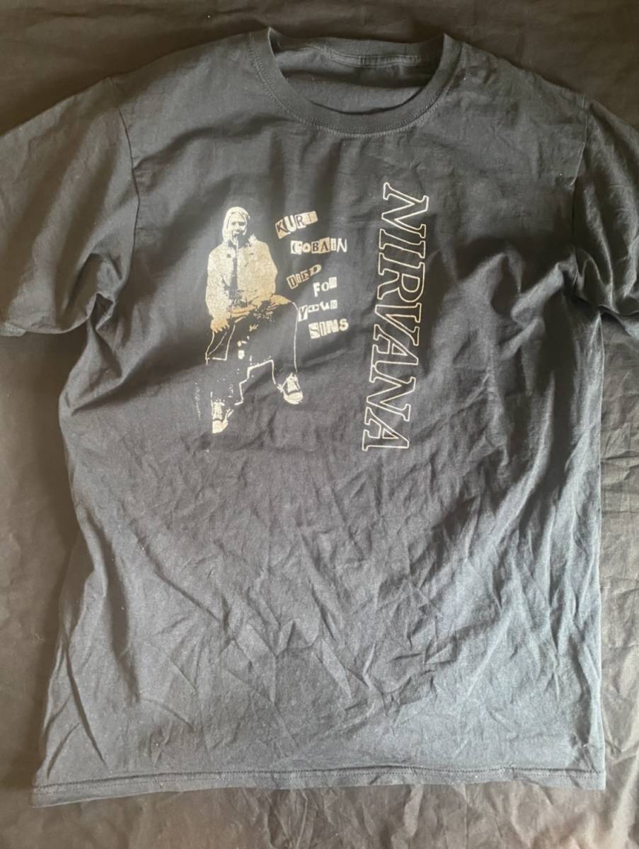 ニルヴァーナ NIRVANA カートコバーン Kurt Tシャツ KURT COBAIN rip