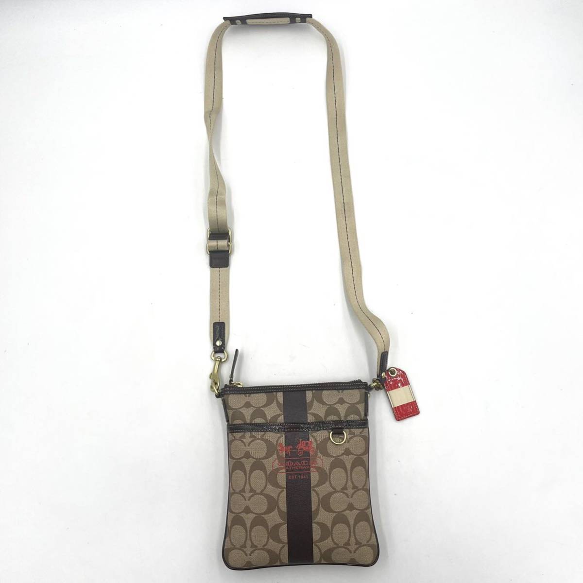 1円 【S級美品】 コーチ coach サコッシュ ショルダーバッグ ビジネス 