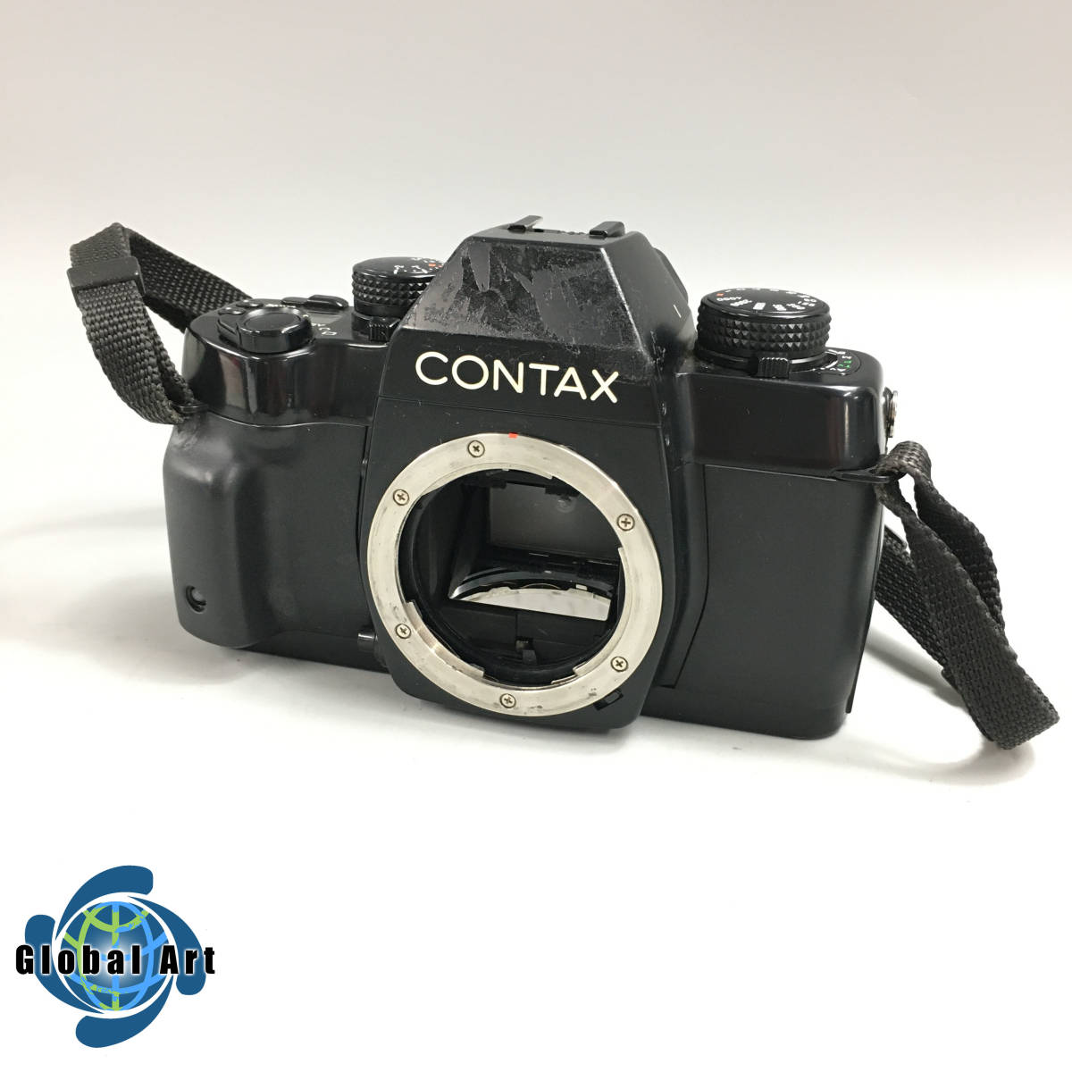 ★C06605/CONTAX コンタックス/一眼レフ フィルムカメラ/MF/ST/本体 ボディのみ/ブラック/シャッターOK