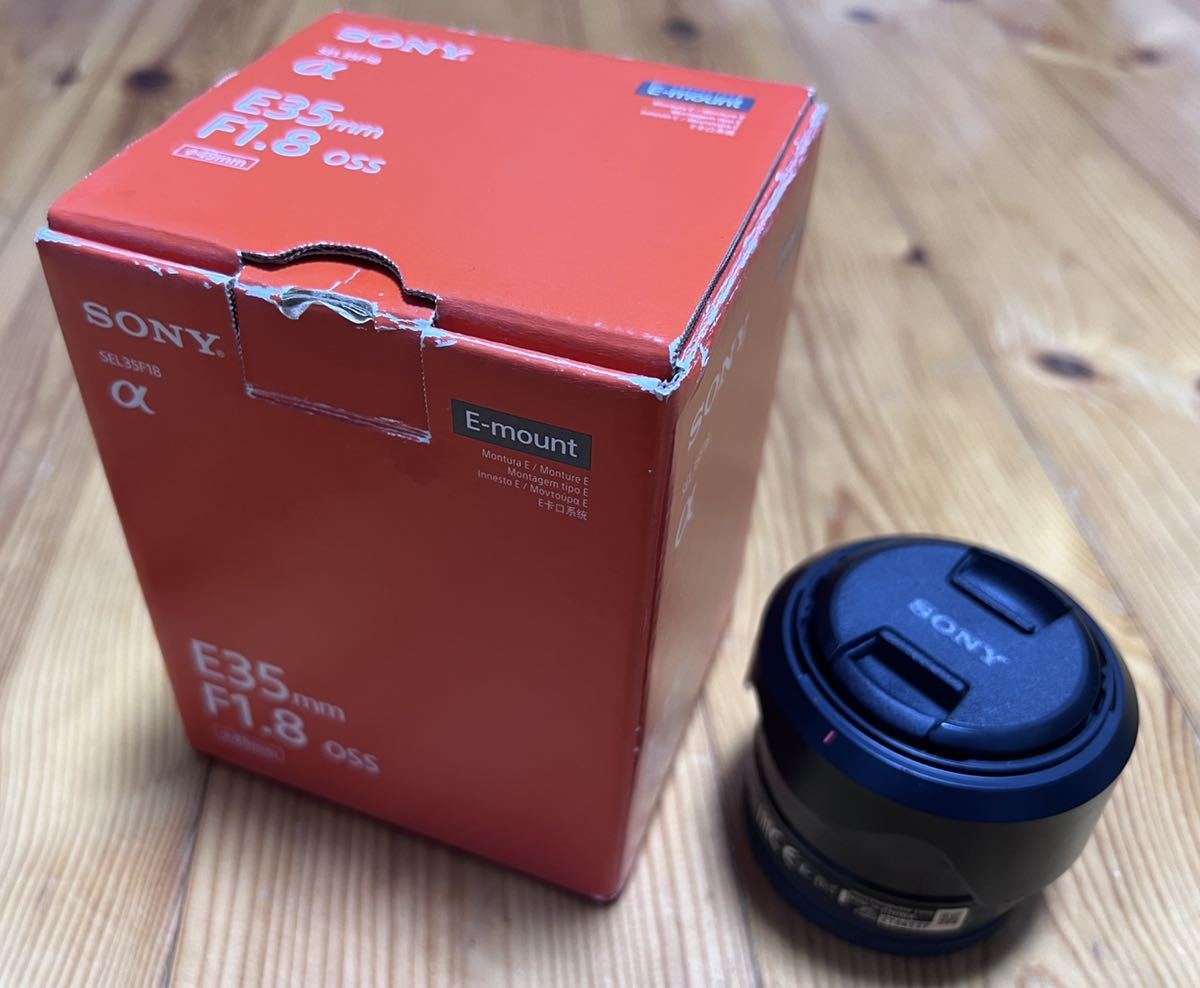 SONY ソニー E 35mm F1.8 OSS SEL35F18レンズフード・元箱付 Eマウント 