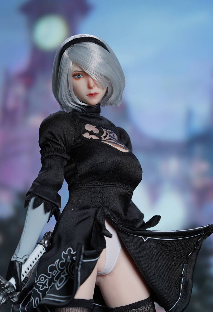 1/6 女性フィギュア Super Duck SET064A アンドロイド美少女 白髪美人