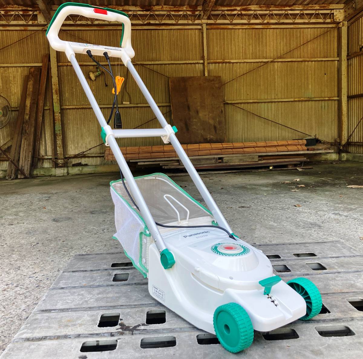 動作確認済】ナショナル 電動芝刈機 EY2200 レトロ 草刈機