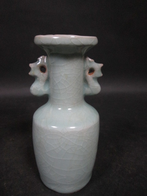 中国美術 花瓶 龍泉窯 明時代 花器 時代物 Yahoo!オークション 箱付 古