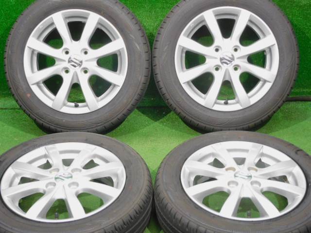  ホイールタイヤ 4本 155/65R14 2019年製 8分山 スズキ純正 ラジアル タイヤ ダンロップ エナセーブ EC300(ラジアルタイヤ)｜売買されたオークション情報、yahooの商品情報をアーカイブ公開 - オーク 4穴