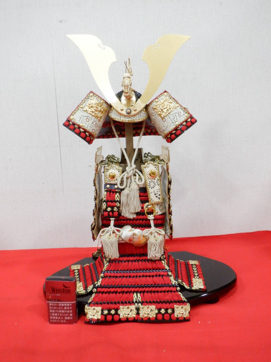 甲冑 奉納鎧 上原玉鳳 黒小札赤糸縅 倉庫整理