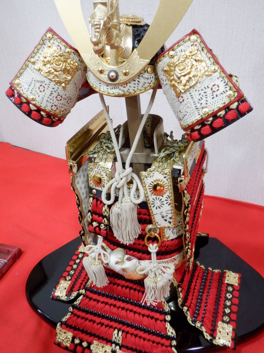 甲冑 奉納鎧 上原玉鳳 黒小札赤糸縅 倉庫整理