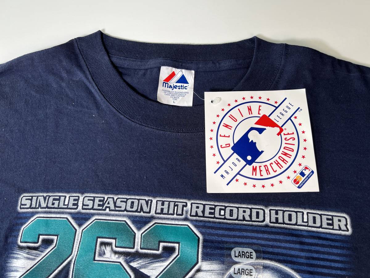 新品 イチロー MLB公式 262安打 シーズン最多記録達成記念 Tシャツ 紙 