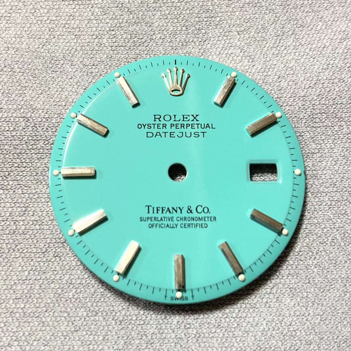 ROLEX 1601 DATEJUST 文字盤 ティファニーブルー ロレックス 美品ロレックス・デイトジャスト用 Ref.1601.1603.1600用ターコイズ