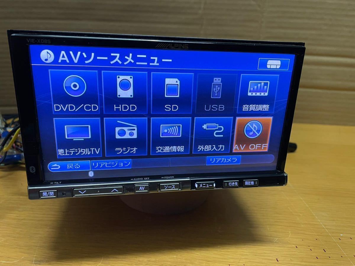 ALPINE⁄アルパインVIE-X08SHDDナビ フルセグ☆4×4 24セグ 地デジ