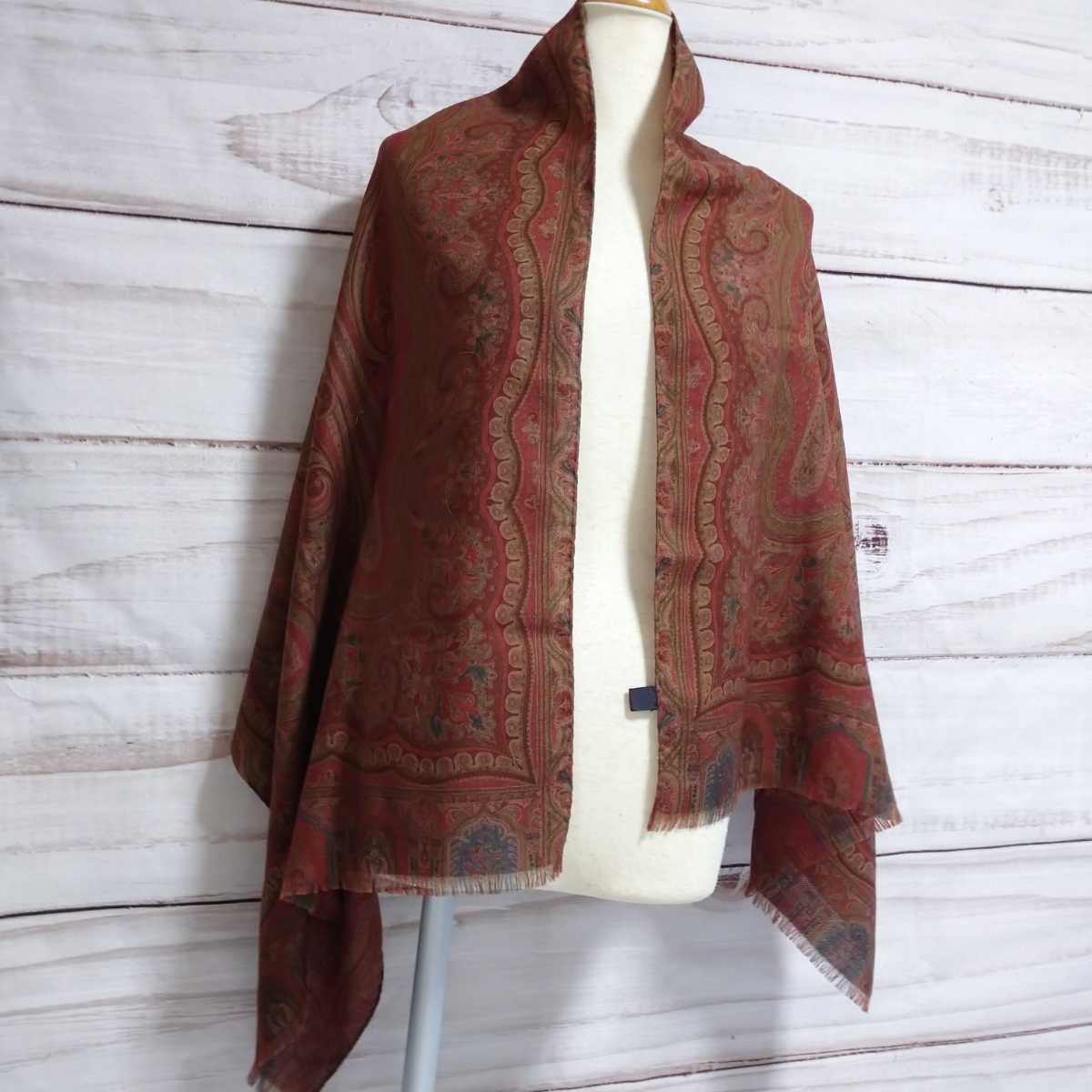 ETRO エトロ ペイズリー柄 ストール ウールシルク 伊製 高級感 【公式
