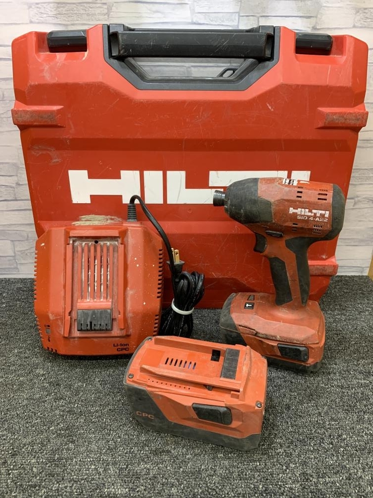  013 おすすめ商品 HILTI ヒルティ 充電式インパクトドライバ バッテリ&times;2個 充電器付 SID4-A22+4.0Ah+8.0Ahバッテリ(本体)｜売買されたオークション情報、yahooの商品情報をアーカイブ公開 - オー インパクトドライバ