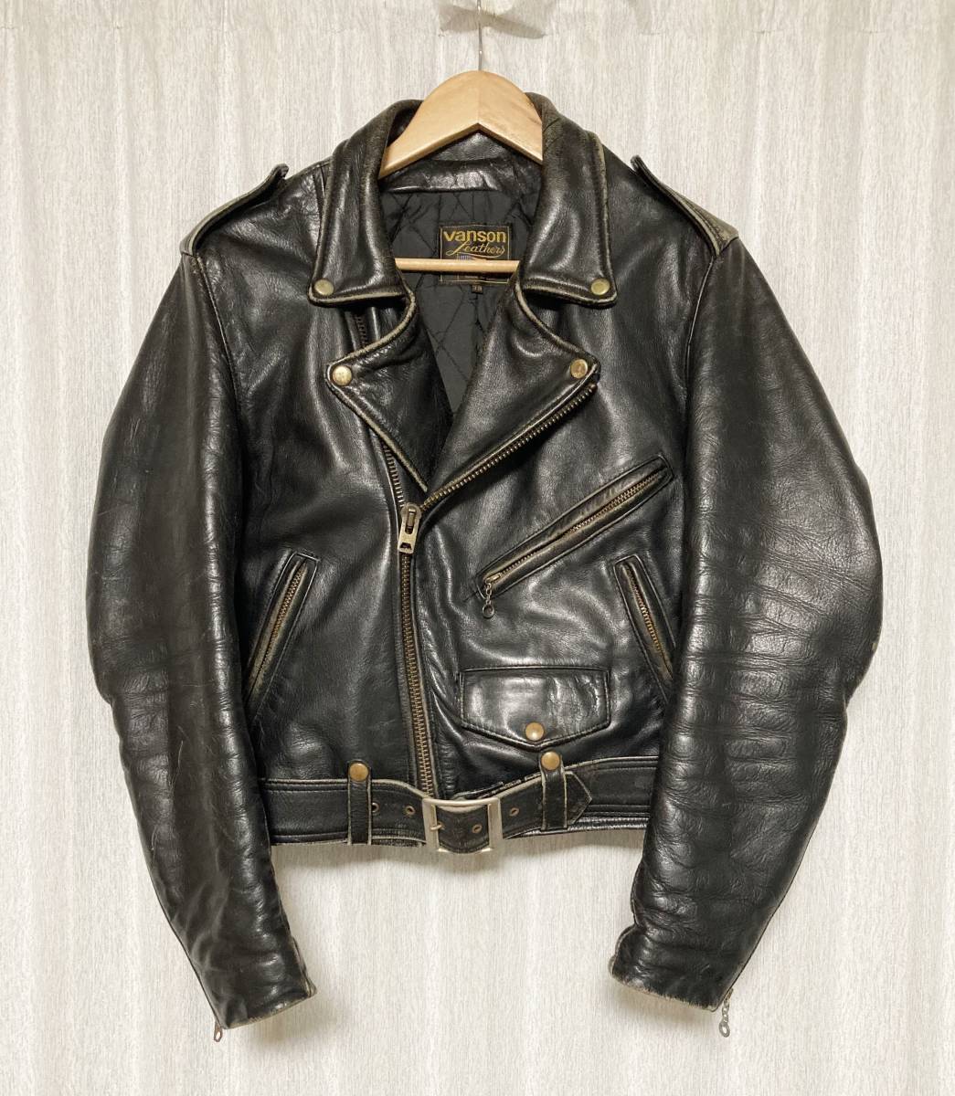 VANSON C2 ダブルライダース バイカー レザージャケット 0 [80s