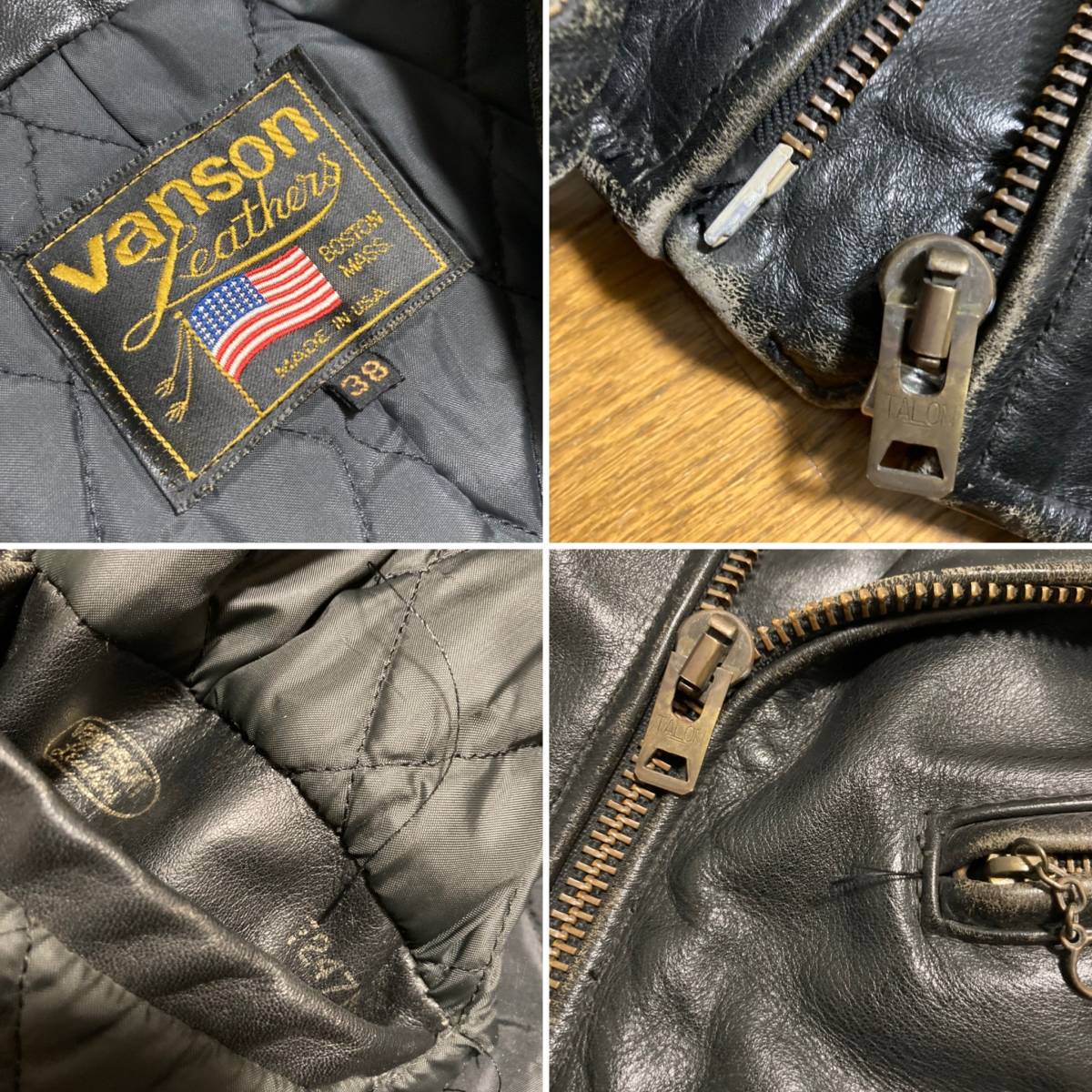 VANSON C2 ダブルライダース バイカー レザージャケット 0 [80s
