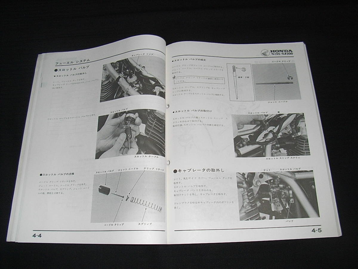 ホンダTL125・TLR200 純正 サービスマニュアル 【公式通販】