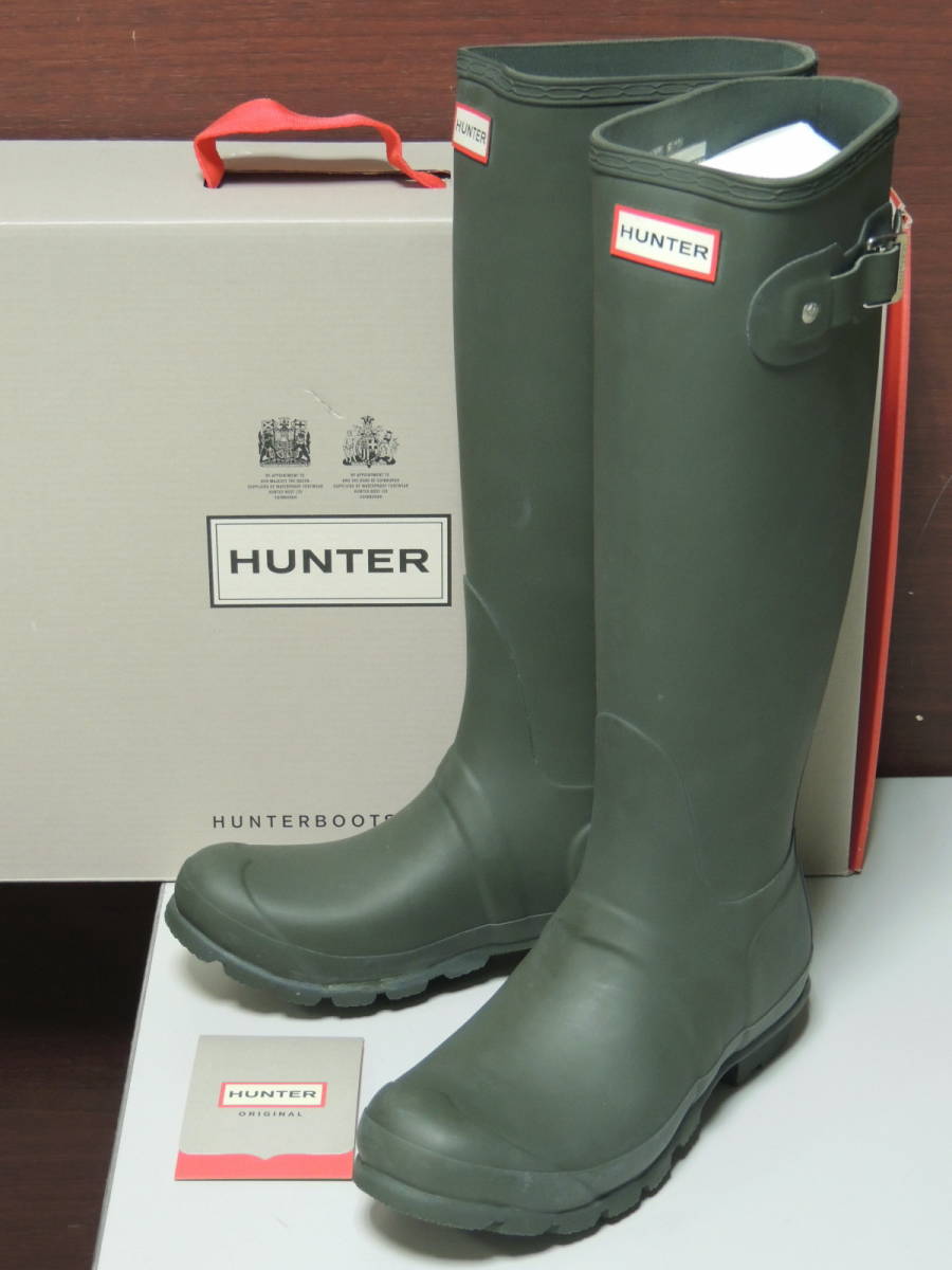 驚きの破格値，限定SALE US7 UK5 EU38 ハンター HUNTER ウイメンズ オリジナル トール WOMENS ORG TALL ラバー レイン ブーツ 長靴 オリーブ DARK OLIVE(ハンター)｜売買されたオークション情報、yahooの商品情報をアーカイブ公開 - ハンター