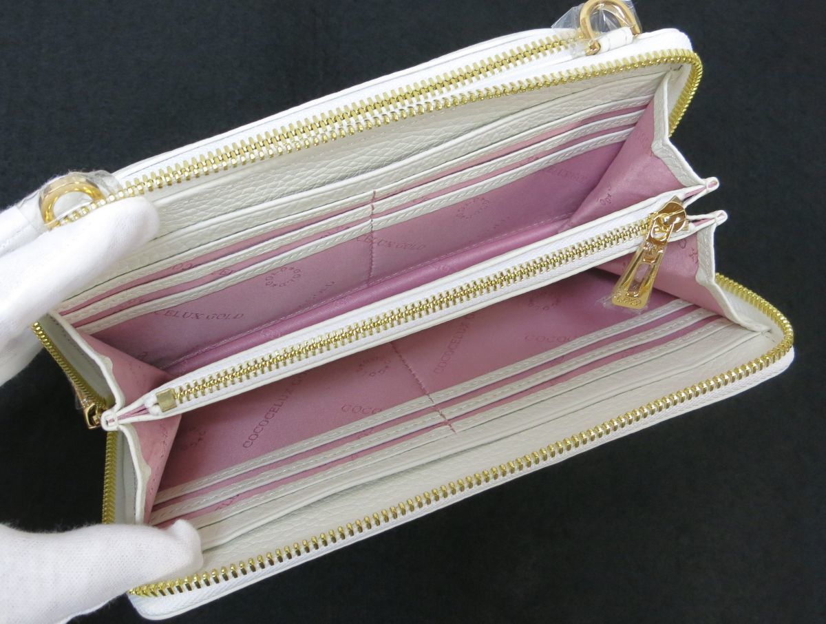 1000円スタート ショルダーウォレット COCOCELUX GOLD ココ 