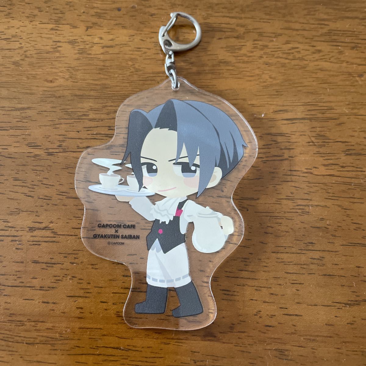 CAPCOM CAFE 逆転裁判 御剣怜侍 デカアクリルキーホルダー アクキー 
