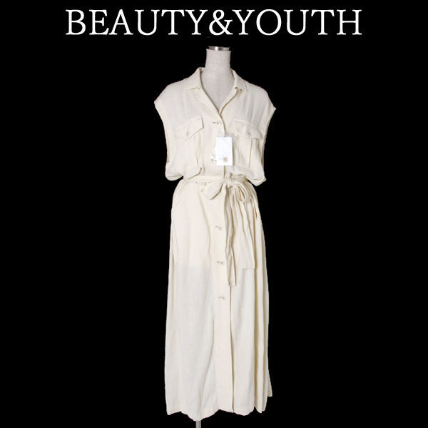 BEAUTY&YOUTH UNITED ARROWS BY サファリノースリーブワンピース 定価16 000円 sizeF 1626-15 ...