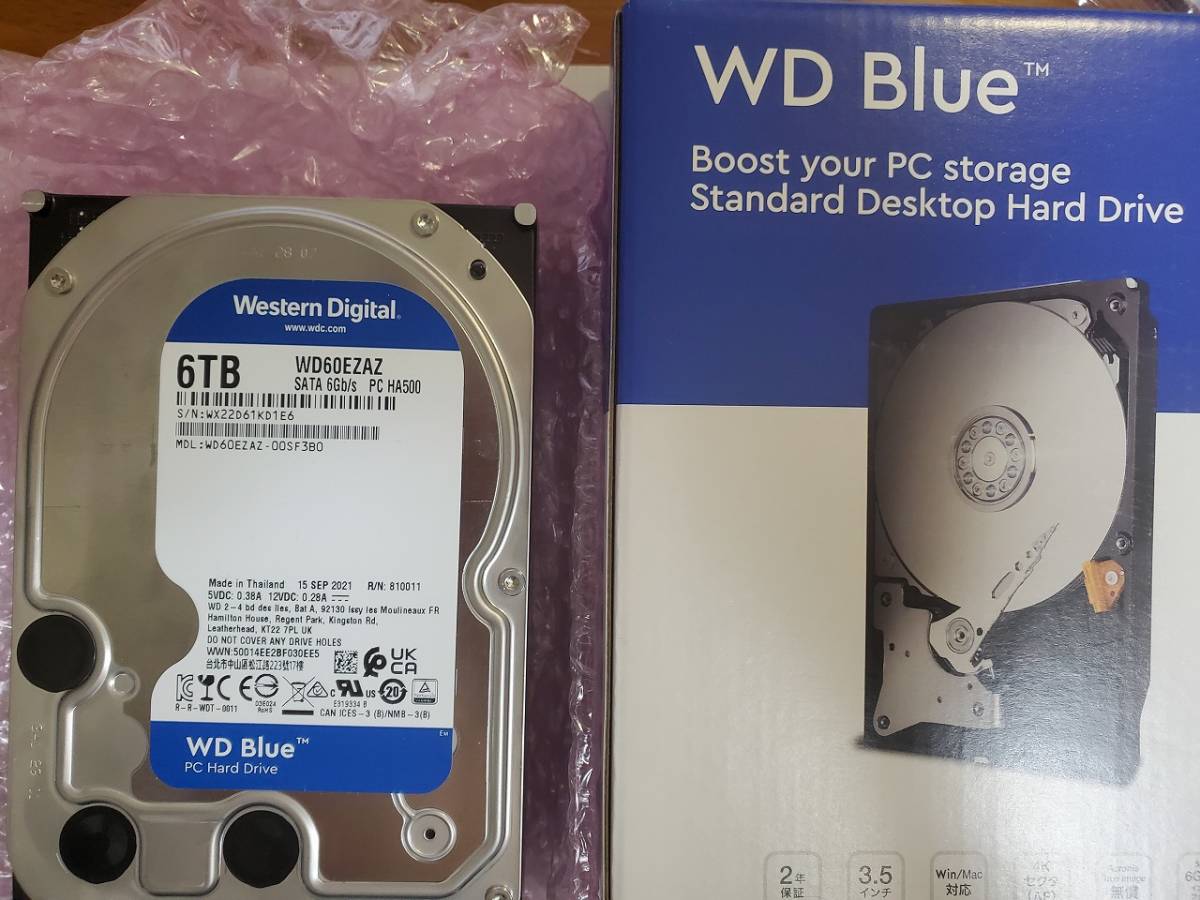 6TB WD HDD WD60EZAZ Blue Western Digital 3.5インチ SATA 内蔵HDD 