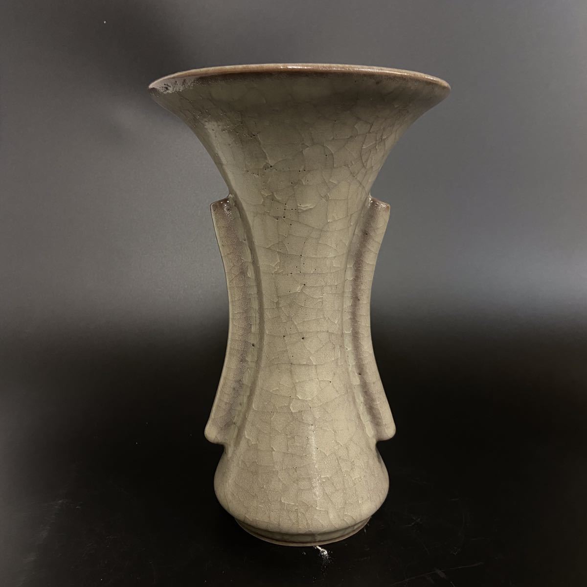 中国 宋 古玩 磁器 花瓶 龍泉窯 官窯 骨董品 中国美術 高さ22.3cm