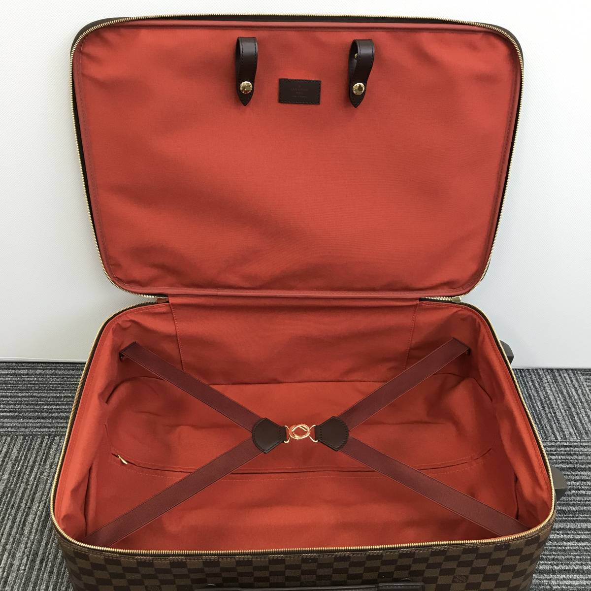 1円スタート】LOUIS VUITTON ルイヴィトン ダミエ ペガス55 PVC レザー 