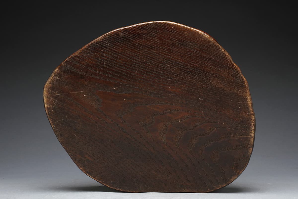 EE678 時代物 自然木根瘤盆・木根瘤涼炉台 幅30cm 重600g・樹根茶盤