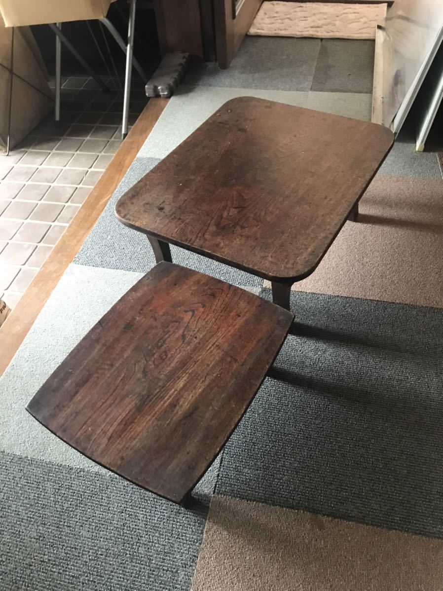お勧め 昭和レトロ アンティーク 折りたたみ ちゃぶ台 天然木 レトロ
