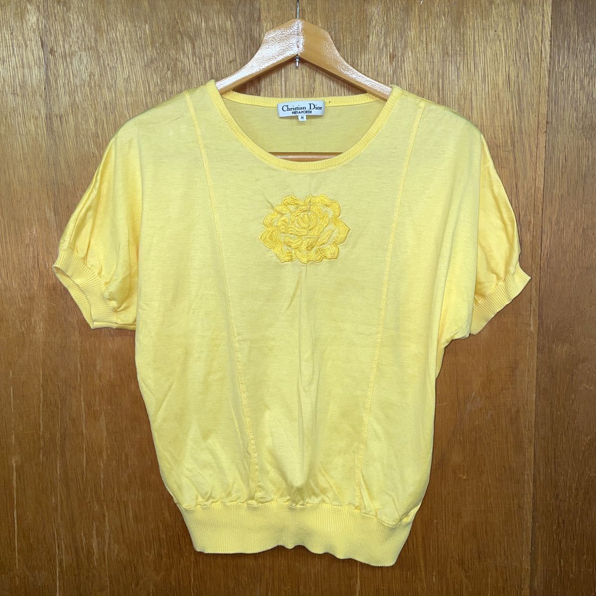 DIOR LOVE MOVES コットン 半袖 カットソー Tシャツ 143T12A4466 アイボリー XS (192961