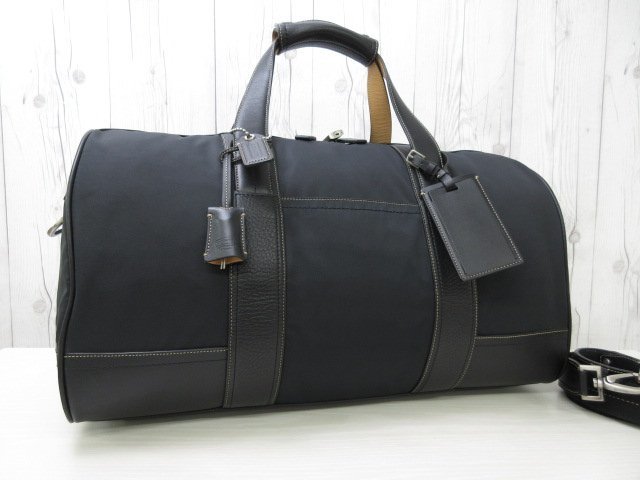 希少 超美品☆coach コーチ ボストン 2way ナイロン 軽量 ブラック 極美品 新品同様 COACH コーチ ボストンバッグ ショルダーバッグ
