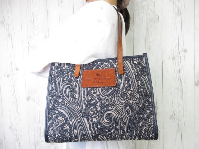 極美品 ETRO エトロ ハンドバッグ トートバッグ バッグ キャンバス