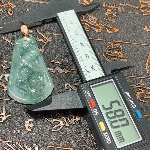 本翡翠 ペンダント ネックレス 龍 ドラゴン ミャンマー産 天然翡翠 氷 