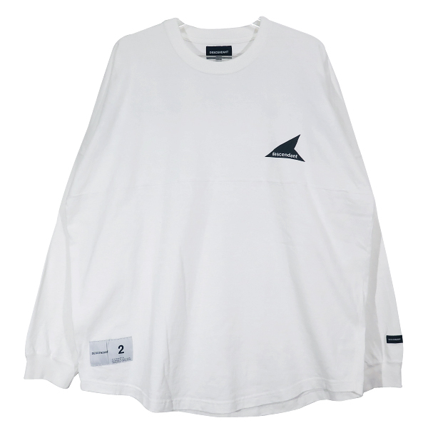 DESCENDANT ディセンダント 19AW CETUS JERSEY LS 192ATDS-CSM19 ジャージー ロングスリーブ Tシャツ ホワイト ロンT 長袖