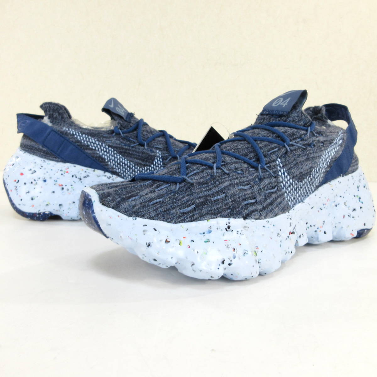 定1.5万 新品◆NIKE◆SPACE HIPPIE スペース ヒッピー 04 ネイビー 27.0cm◆ナイキ スニーカー シューズ◆J328