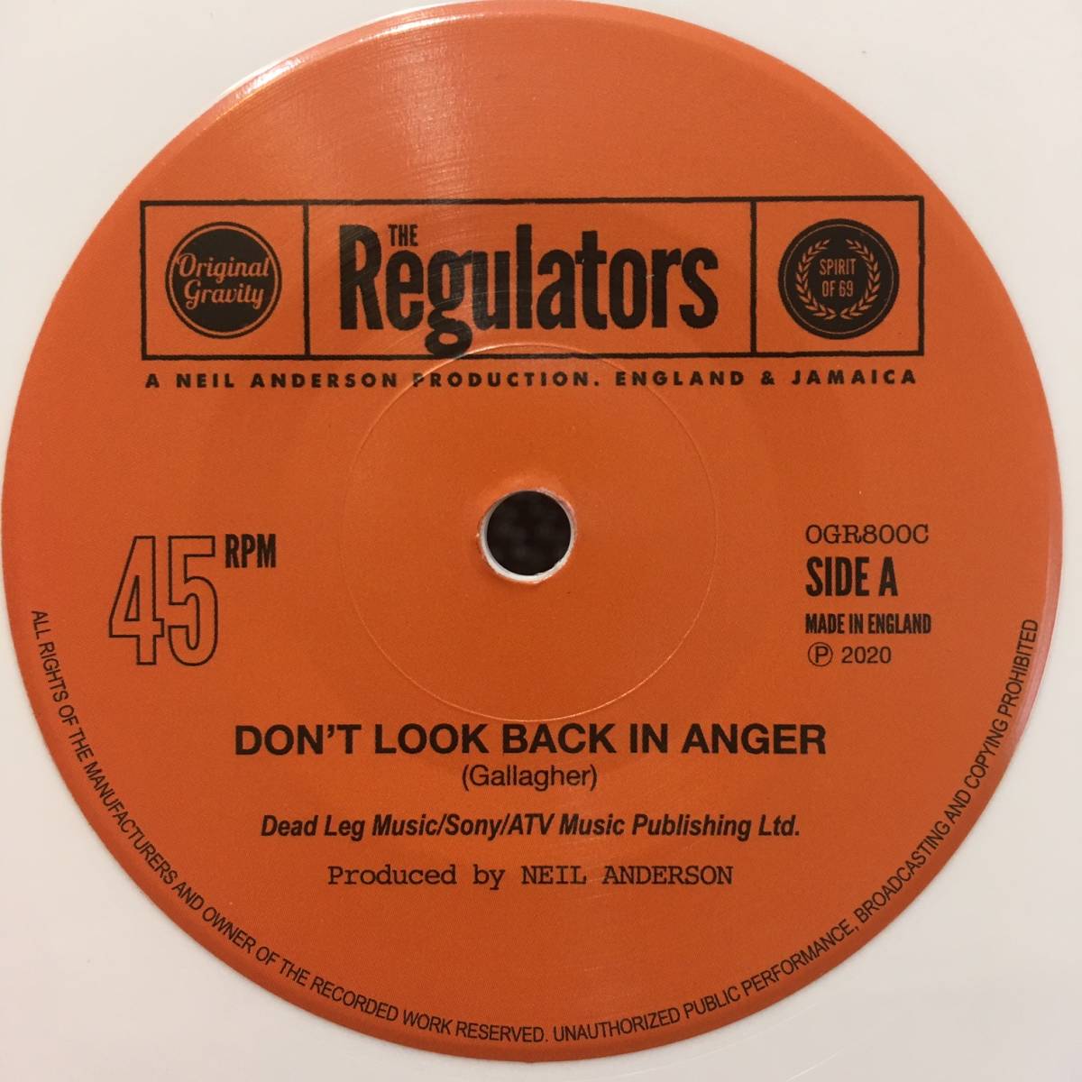7” ★ オアシス Don't Look Back In Anger カバー The Regulators ★ アナログ レコード Oasis Whatever Morning Glory Definitely Maybe