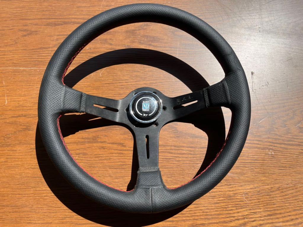 NARDI？ クラシック スポーツタイプ ラリー パンチングレザー＆ブラック ディープコーン 