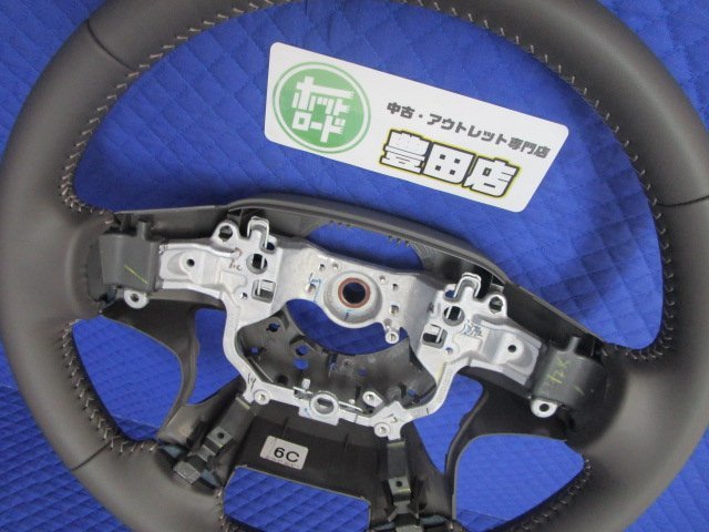 【中古/現状】新車はずし　TOYOTA純正　150系ランクルプラド 純正革ステアリング　グレー
