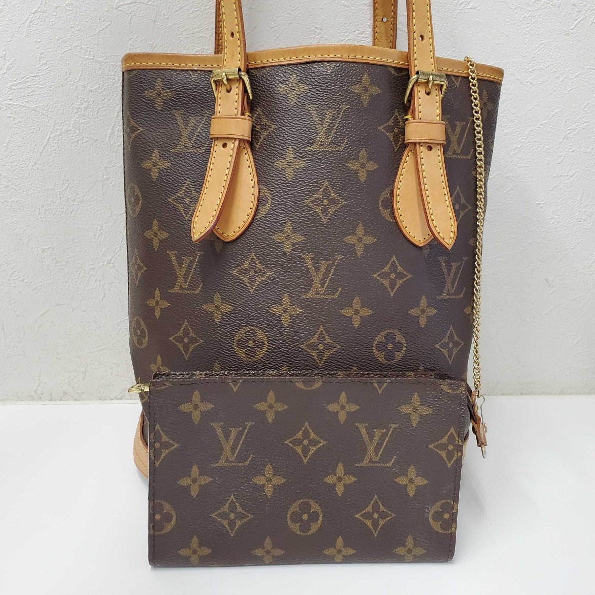 中古】LV ルイヴィトン バケットPM モノグラム トートバッグ LV プチ 